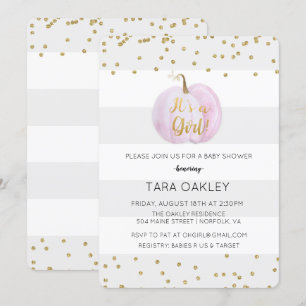 C'est une invitation à une baby shower pailletée c