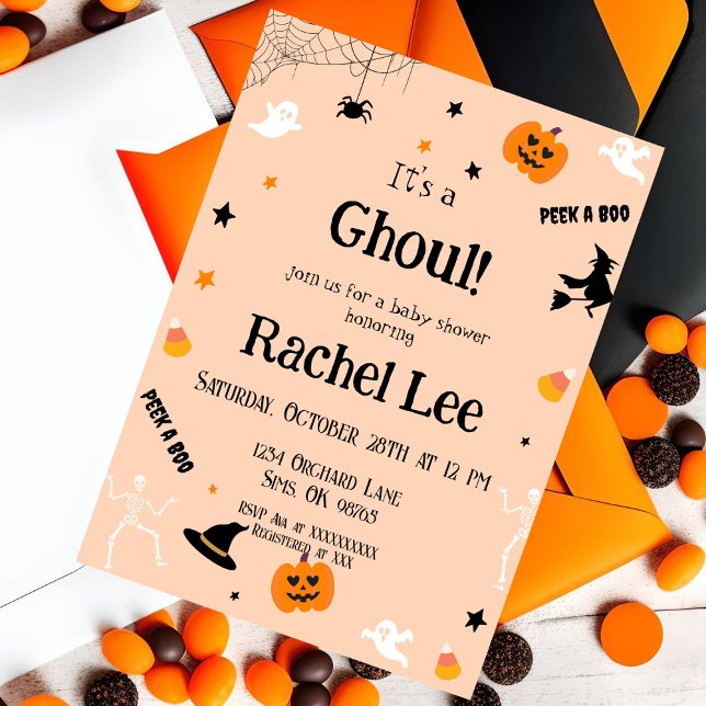 C'est une invitation au Baby shower d'Halloween Gh (Créateur téléchargé)
