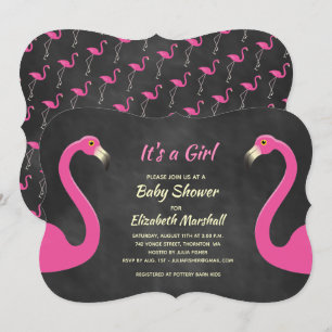 C'est une invitation de baby shower de fille -