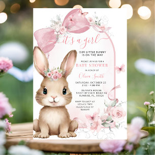 C'est une invitation pour une baby shower Fille La