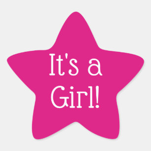 C'est une jeune fille Sticker rose Star Nouveau-né