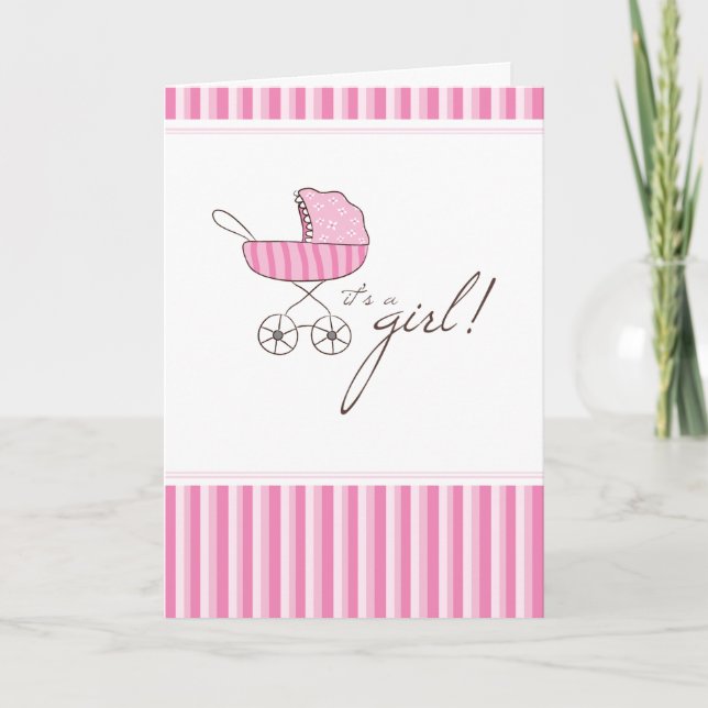 C'est une poussette | Carte baby shower d'invitati (Devant)