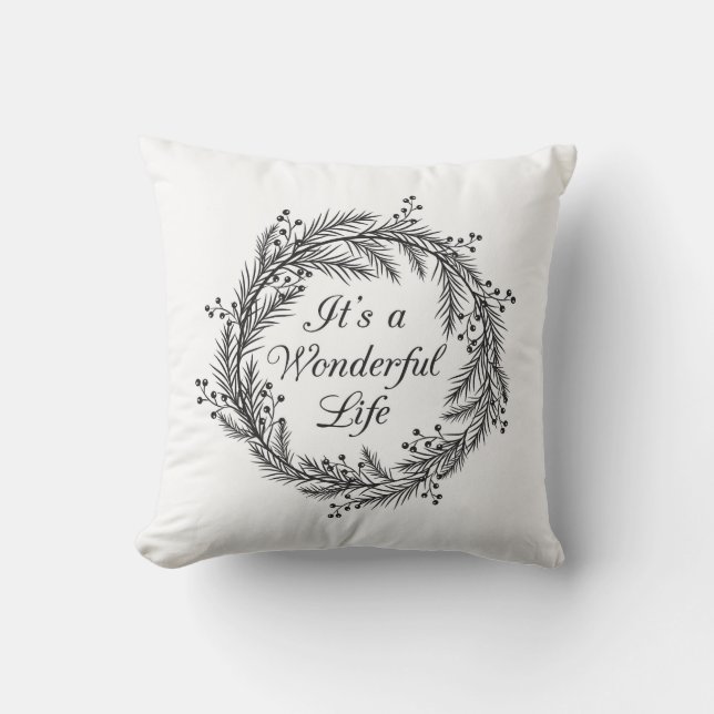 C'est une vie merveilleuse - coussin de Noël (Recto)