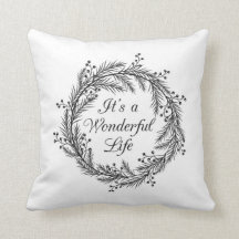 C'est une vie merveilleuse - coussin de Noël