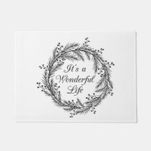 C'est une vie merveilleuse - tapis de porte de