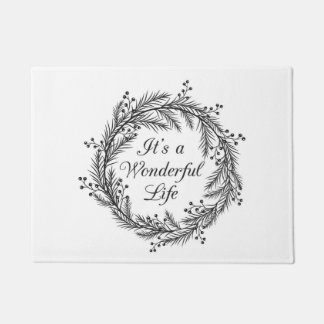 C'est une vie merveilleuse - tapis de porte de