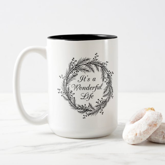 C'est une vie merveilleuse - tasse de Noël (Avec donut)