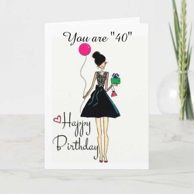 **C'EST VOTRE **40** ANNIVERSAIRE ! ! !** Carte AN (Devant)