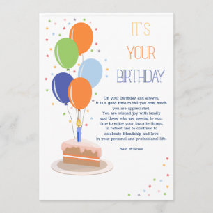 C'est votre carte de voeux d'anniversaire