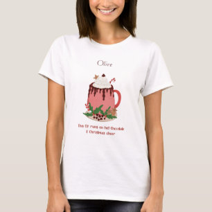 Cet elfe court sur T-shirt chocolat chaud
