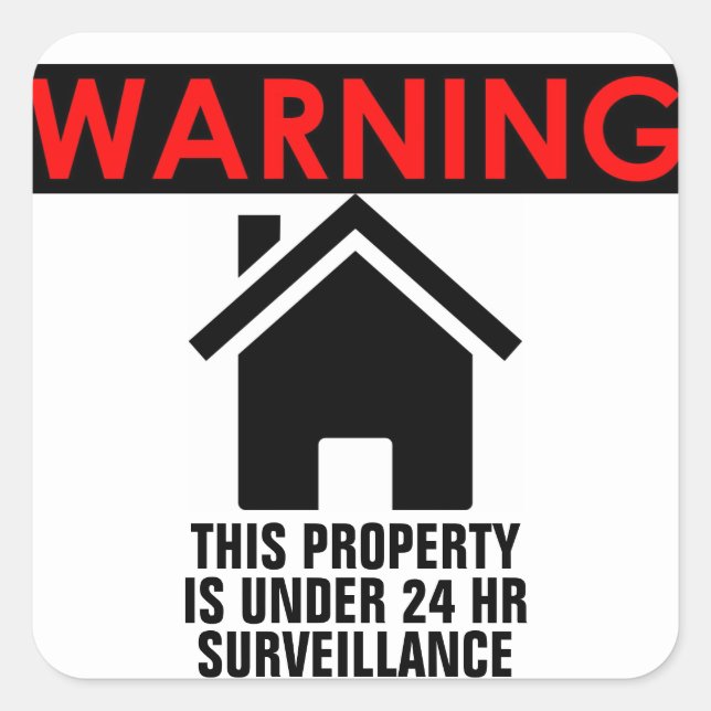 CET ÉTABLISSEMENT EST SOUS SURVEILLANCE STICKER (Devant)