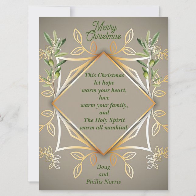 Cette carte de Noël 6,5 po x 8,7 (Devant)