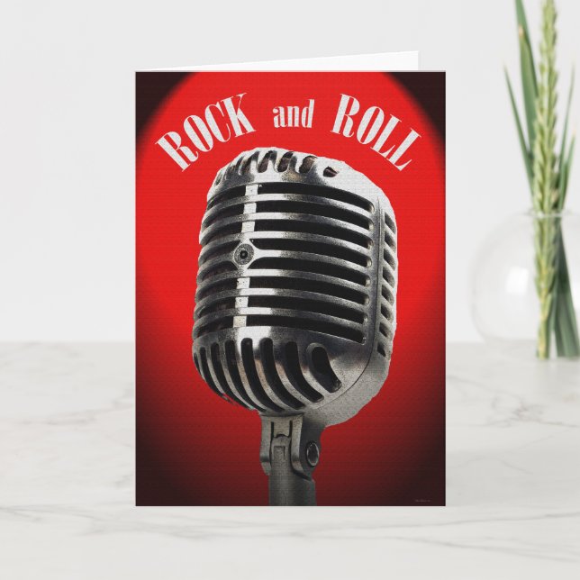 Cette carte de voeux Old Time Rock and Roll (Devant)