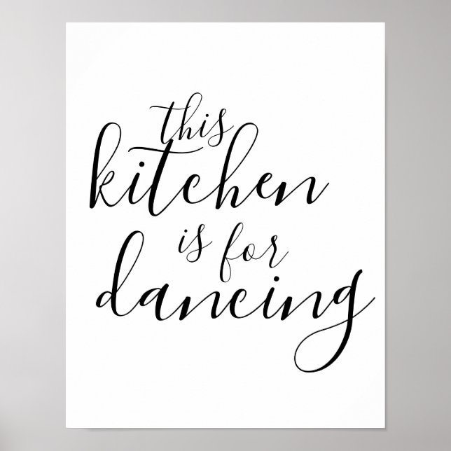 Cette cuisine est pour la danse typographie poster (Devant)