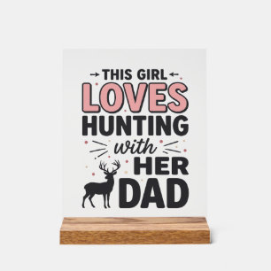 Cette fille adore chasser avec son papa design vin