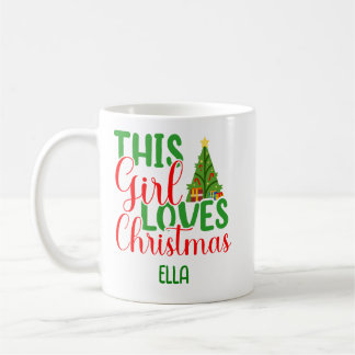 Cette fille aime la Mug de Noël personnalisée