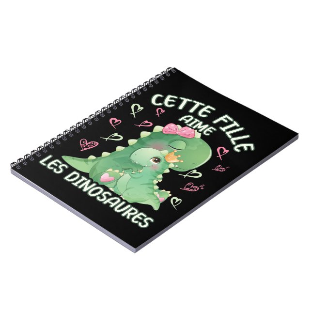 Cette Fille Aime Les Dinosaures Notizblock (Linke Seite)