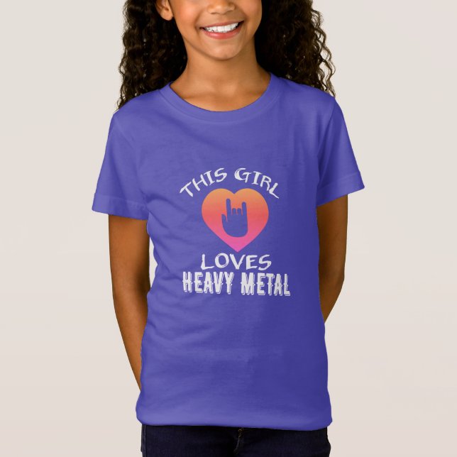 Cette fille aime les T-shirts en métal lourd pour  (Devant)