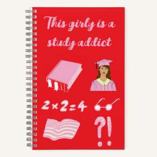 Cette fille est un carnet accro à l'étude