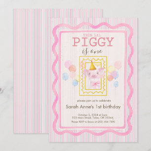 Cette invitation d'anniversaire pour This Lil Pigg