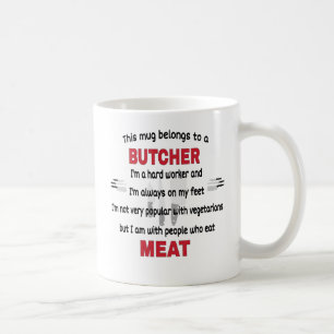   Cette Mug Appartient À Un Boucher. Cadeau Bouch