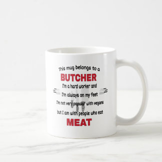 Cette Mug Appartient À Un Boucher. Cadeau Bouche