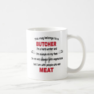 Cette Mug Appartient À Un Boucher. Cadeau Bouche