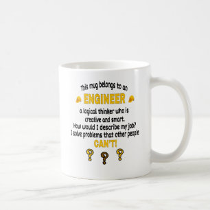   Cette Mug Appartient À Un Ingénieur. Cadeau de