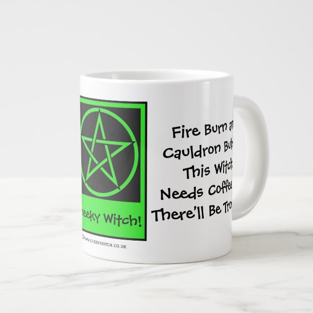 Cette sorcière a besoin de café JUMBO pagan tasse  (Devant droit)