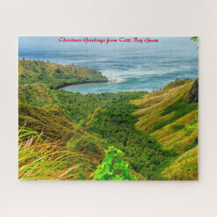 Cetti Bay Guam.Christmas Grüße Jigsaw Puzzle