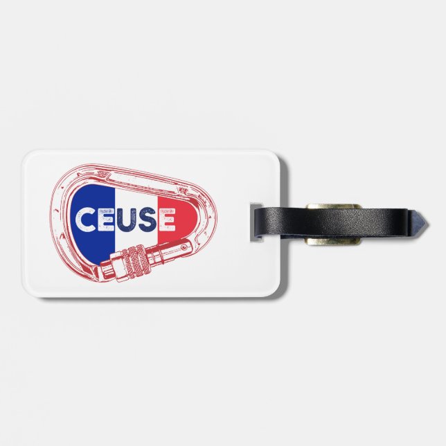 Ceuse France Rock Climbing Carabiner Gepäckanhänger (Rückseite horizontal)