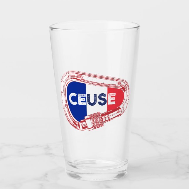 Ceuse France Rock Climbing Carabiner Glas (Vorderseite)