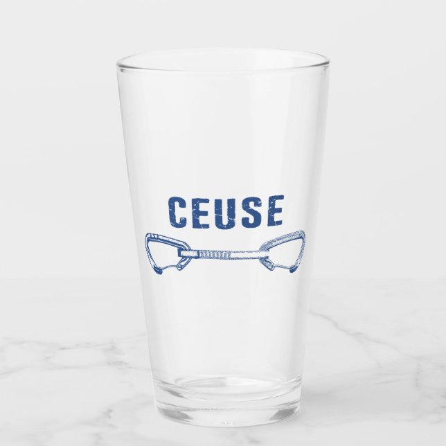 Ceuse France Rock Climbing Quickziehen Glas (Vorderseite)