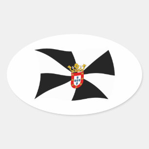 Ceuta-Flaggenaufkleber Ovaler Aufkleber