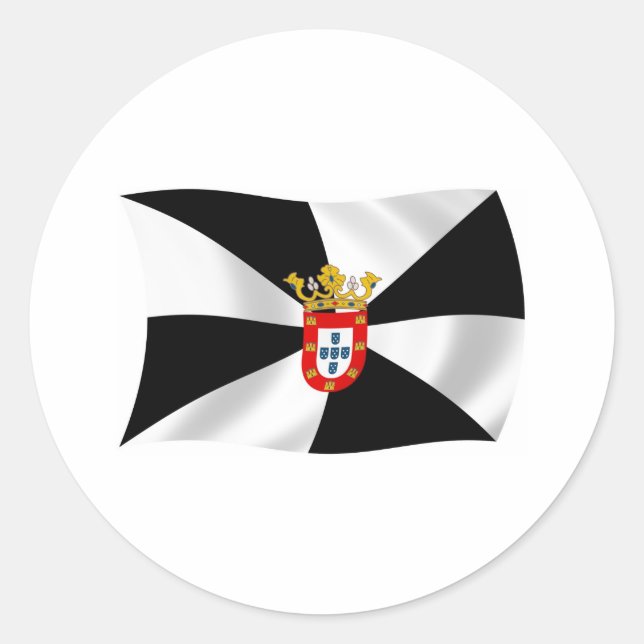Ceuta-Flaggenaufkleber Runder Aufkleber (Vorderseite)