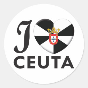 Ceuta-Liebe Runder Aufkleber