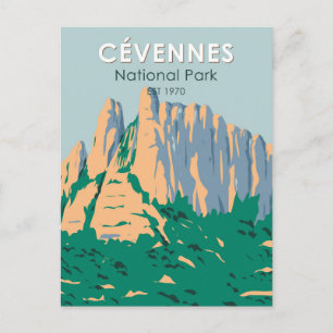 Cevennen Nationalpark Frankreich Vintage Postkarte