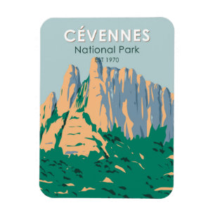 Cevennes Nationalpark Frankreich Vintag Magnet