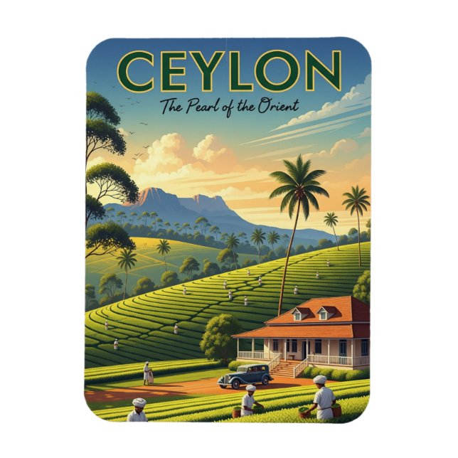 Ceylon Sri Lanka Travel Magnet (Vertikal)