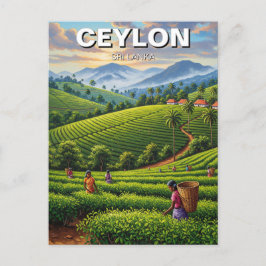 Ceylon Sri Lanka Travel Postkarte