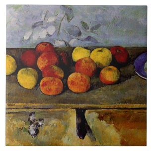 Cezanne - Äpfel und Kekse Fliese