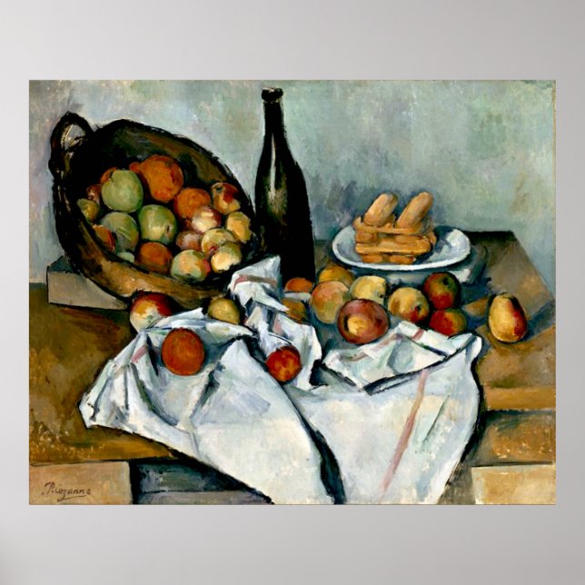 Cezanne - Äpfelkörbe Poster (Vorne)