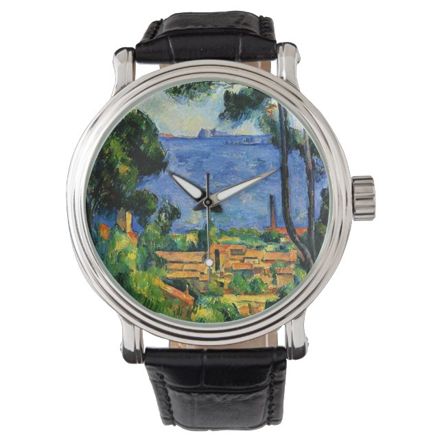 Cezanne - Aussicht auf l'Estaque Armbanduhr (Vorderseite)