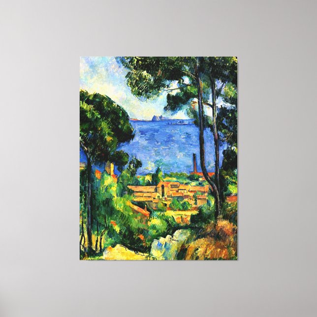 Cezanne - Aussicht auf l'Estaque Leinwanddruck (Vorderseite)