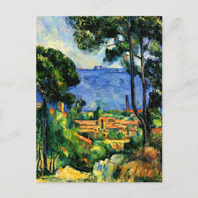 Cezanne - Aussicht auf l'Estaque Postkarte (Vorderseite)