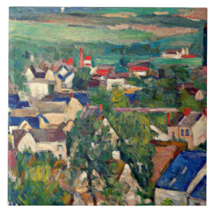 Cezanne - Auvers, Panoramasicht, Fliese