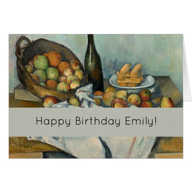 Cezanne Basket Apples Impressionismus Art (Vorderseite (Horizontal))