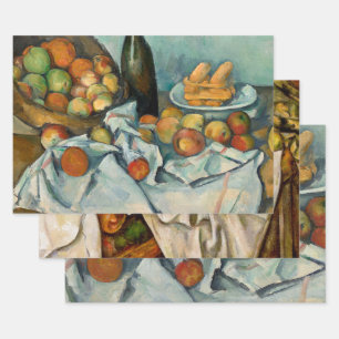 Cezanne Basket Apples Impressionismus Art Geschenkpapier Set