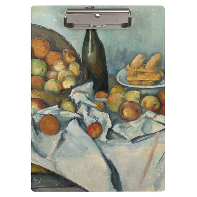 Cezanne Basket Apples Impressionismus Art Klemmbrett (Vorderseite)