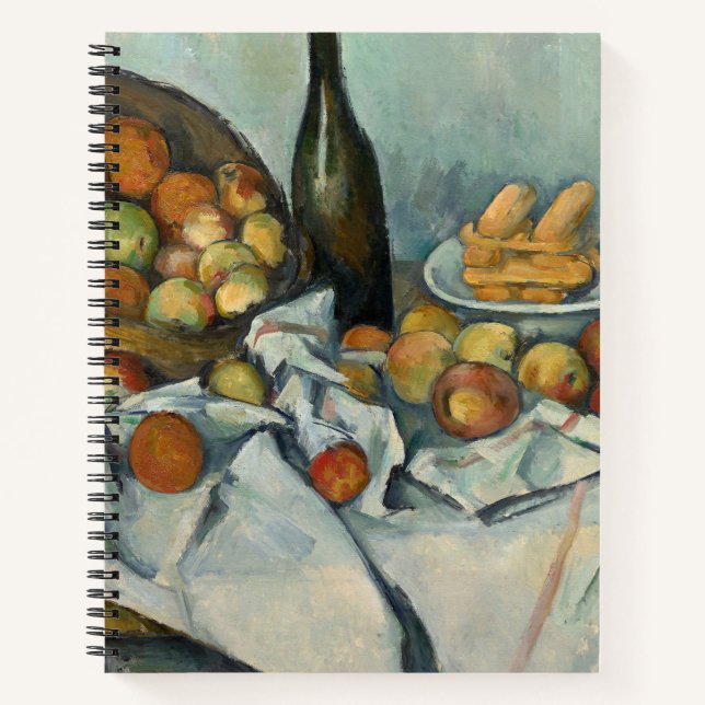Cezanne Basket Apples Impressionismus Art Notizbuch (Vorderseite)